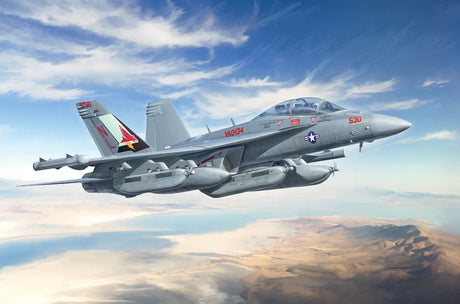 Maquette avion Italeri - 2824 boeing ea-18g growler - marine américaine - plastique corbeau - 1:48 - modélisme
