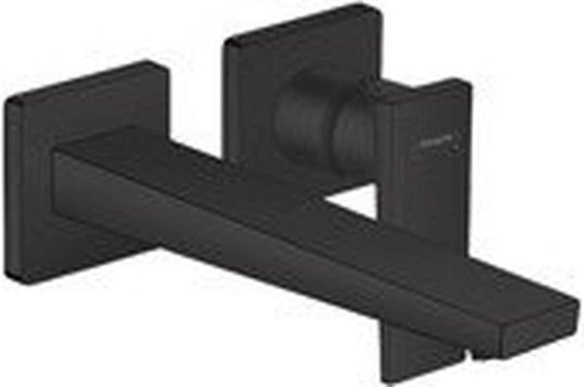 Mitigeur monocommande de lavabo Hansgrohe metropol avec saillie 225 mm et bouchon de vidange noir mat