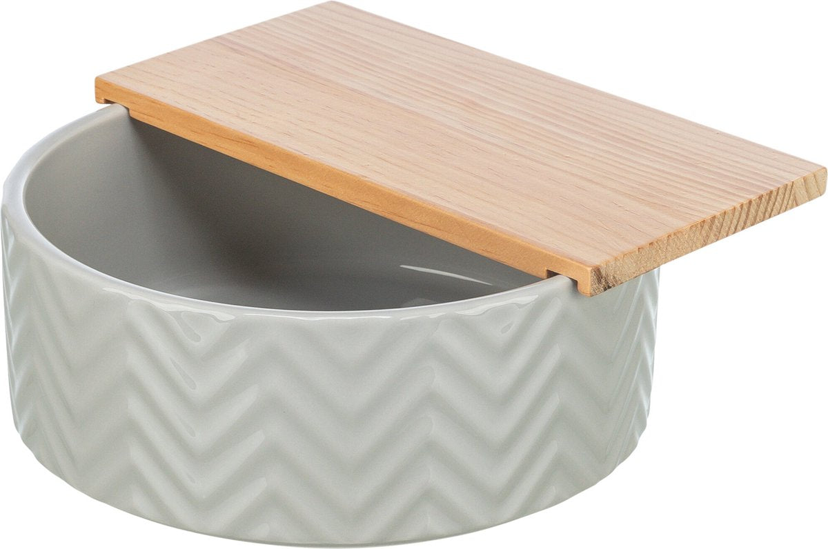 Trixie - bain de sable avec plateforme - souris hamsters - bois céramique - 20x20 cm 21x8 cm