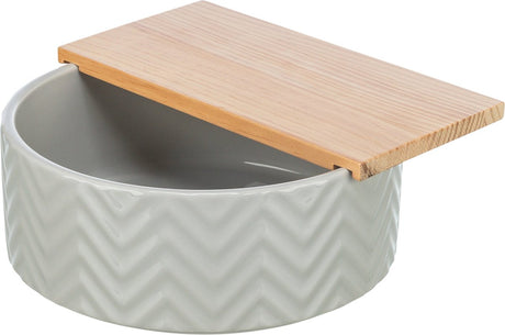 Trixie - bain de sable avec plateforme - souris hamsters - bois céramique - 20x20 cm 21x8 cm