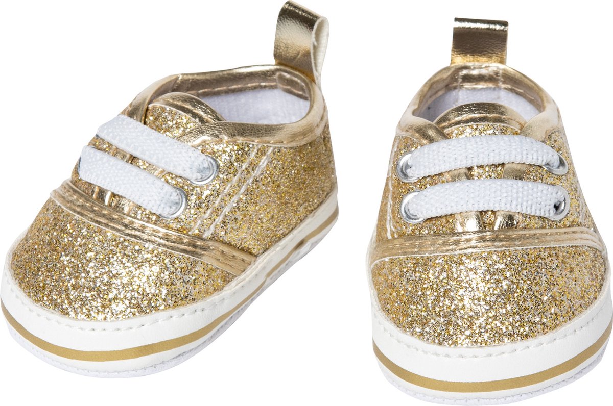 Sneakers de poupée Heless Glitter Gold, 38-45 cm