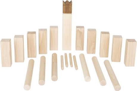 Goki Wooden Viking Game Kubb en sac en coton