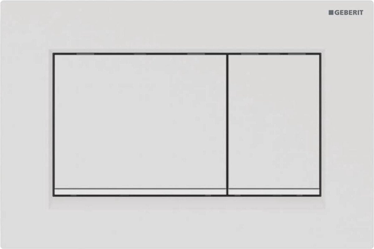 Plaque de commande Geberit sigma30, 2 boutons : blanc mat, facile à nettoyer, blanc