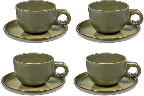 Serax - surface sergio herman - tasse à café + soucoupe - vert camo - 13 ø - 4 pièces