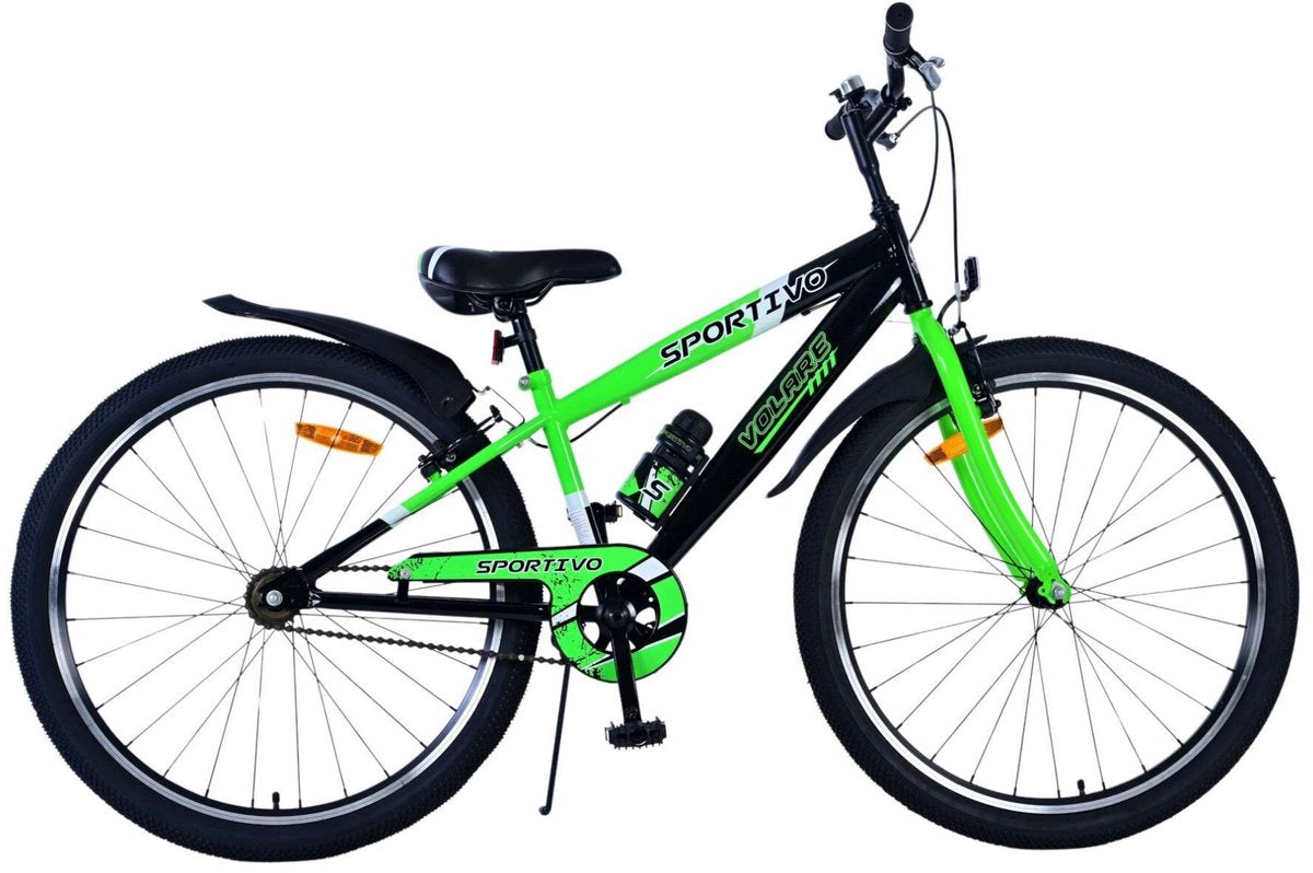 Vélo pour enfants Volare sportivo - garçons - 26 pouces - vert noir - deux freins à main