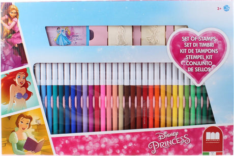Ensemble de couleurs de princesse Disney multiprint avec timbres, 41dlg.