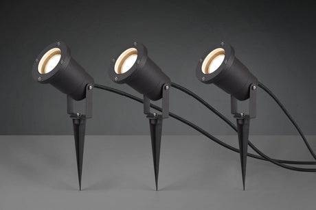 Trio ubangi - spot - anthracite - excl. 3x gu10 4,9w - éclairage extérieur - ip65
