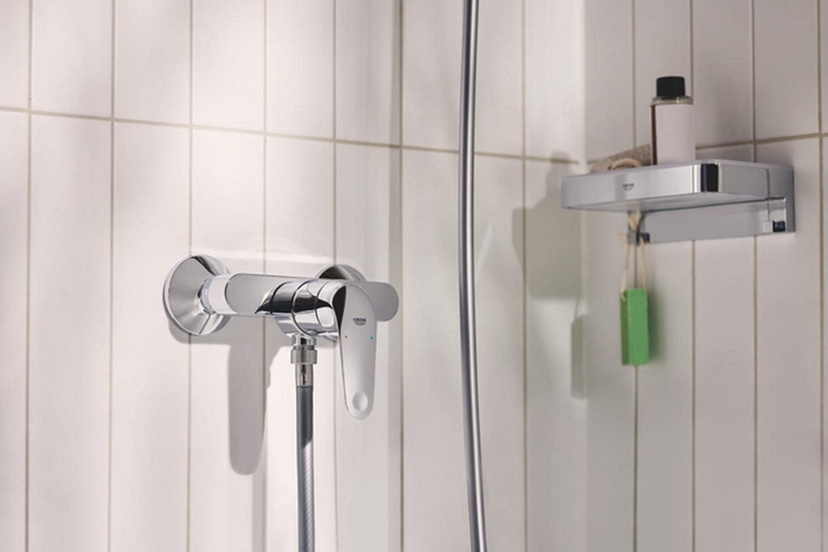 Mitigeur de douche Grohe europro - avec levier - avec raccords en S - chromé