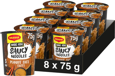 Maggi nouilles en sauce satay aux cacahuètes - 8 pièces x 75g - pack économique