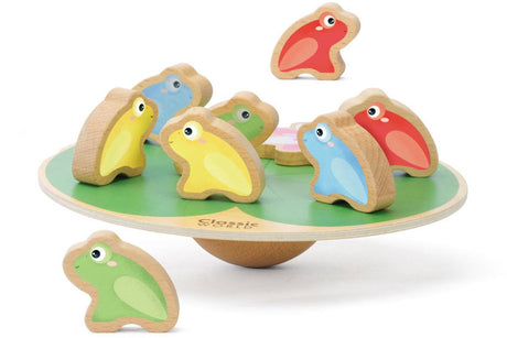 Pile du monde classique de nénuphar avec des grenouilles