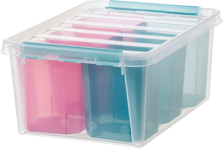 Smartstore - boîte de rangement couleur 14 14 litres avec 6 séparateurs - polypropylène - transparent