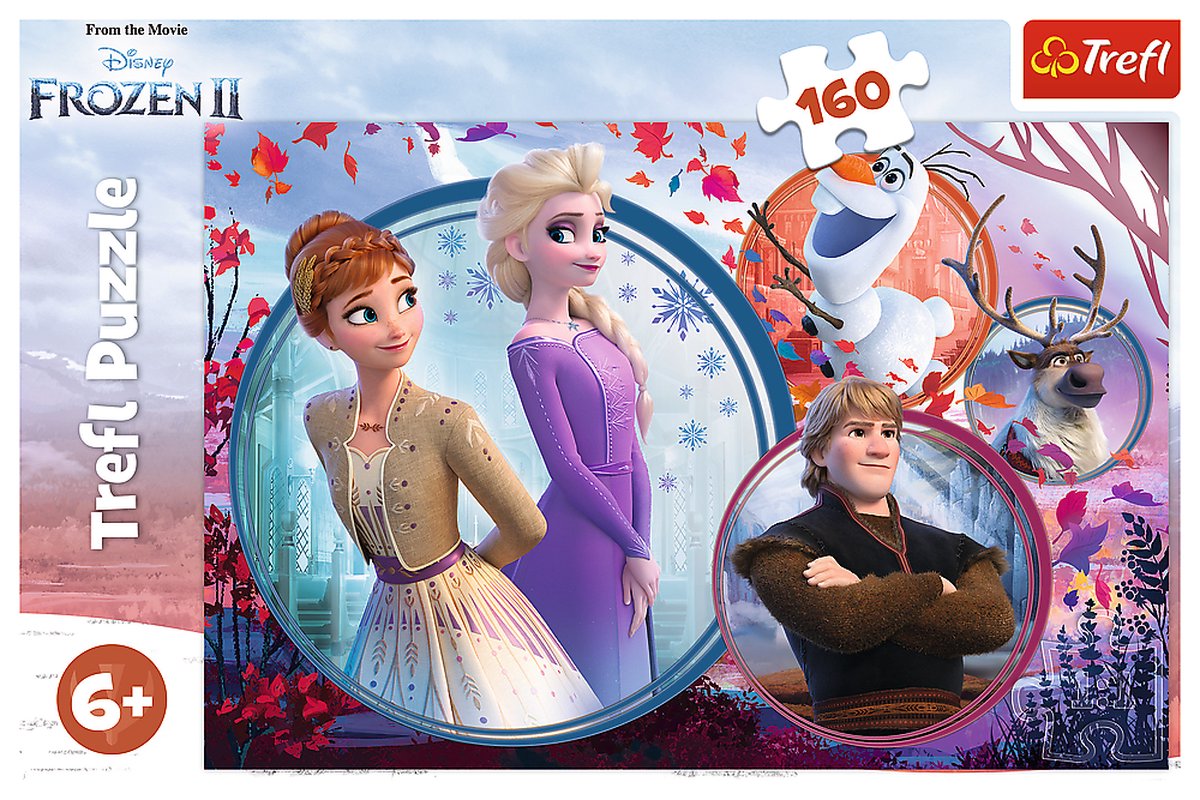 Puzzle Trefl Disney La Reine des Neiges 2 - 160 pièces - Anna Elsa Olaf.