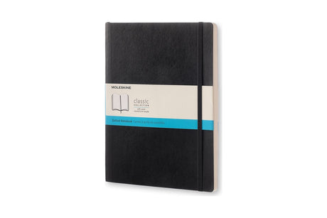 Carnet classique Moleskine - extra large - couverture souple - à pois - noir