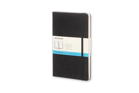 Carnet classique Moleskine - grand - couverture rigide - à pois - noir