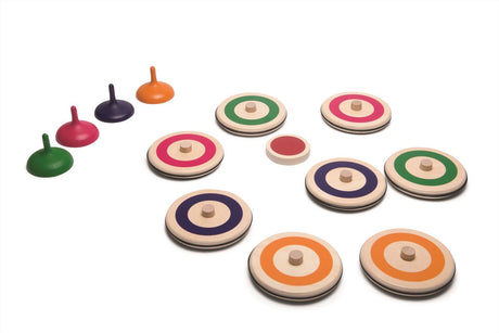 BS Toys jeu de curling d'intérieur en bois, 13 pcs.