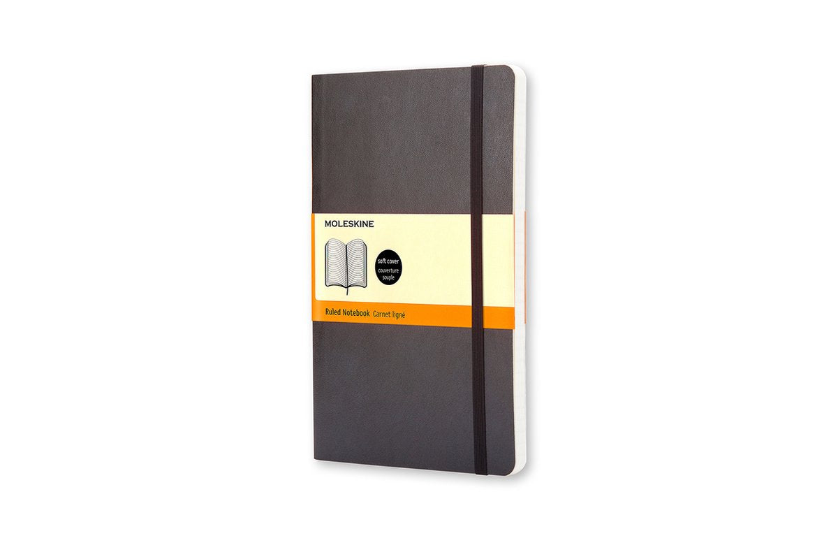 Carnet classique Moleskine - grand - couverture souple - ligné - noir