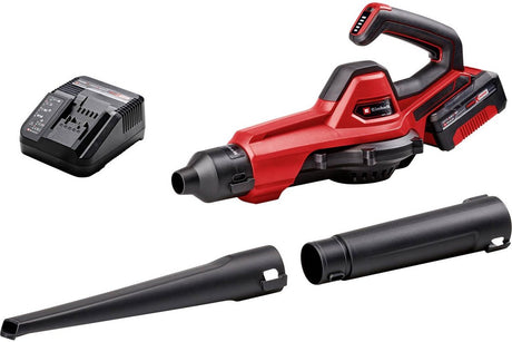 Souffleur universel à batterie Einhell ge-ub 18 250 li e kit - power x-change - 18 v li-ion - vitesse de soufflage : 250 km h - tube 3 pièces - électr. contrôle de vitesse avec indication LED - incl. Batterie et chargeur 4,0 Ah