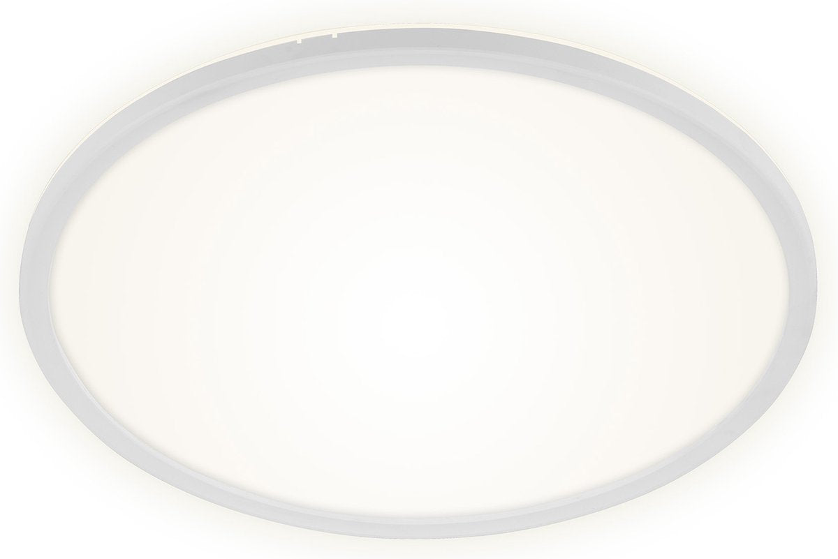 Briloner slim - Plafonnier LED - Plafonnier à intensité variable - Plafonnier avec rétroéclairage - incl. télécommande - 22 watts - 3000 lumens - blanc