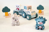 Abrick ecoiffier bébé mon premier tracteur avec des animaux rigolos, 25 pcs.