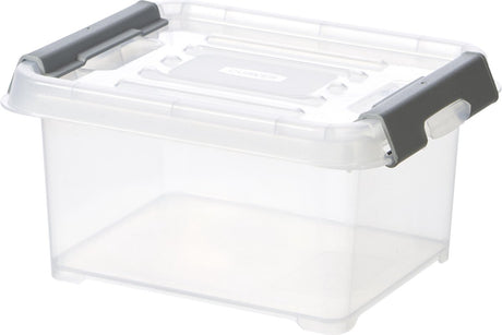 Courbe | boîte pratique - plus 2l + clips gris avec couvercle
