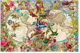 Ravensburger puzzle carte du monde de la flore et de la faune - puzzle - 2000 pièces