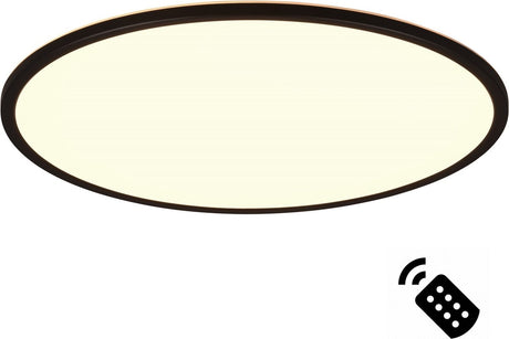 Rl live your light reality scott - plafonnier - noir - incl. 1x SMD 30w - éclairage indirect - dimmable - télécommande
