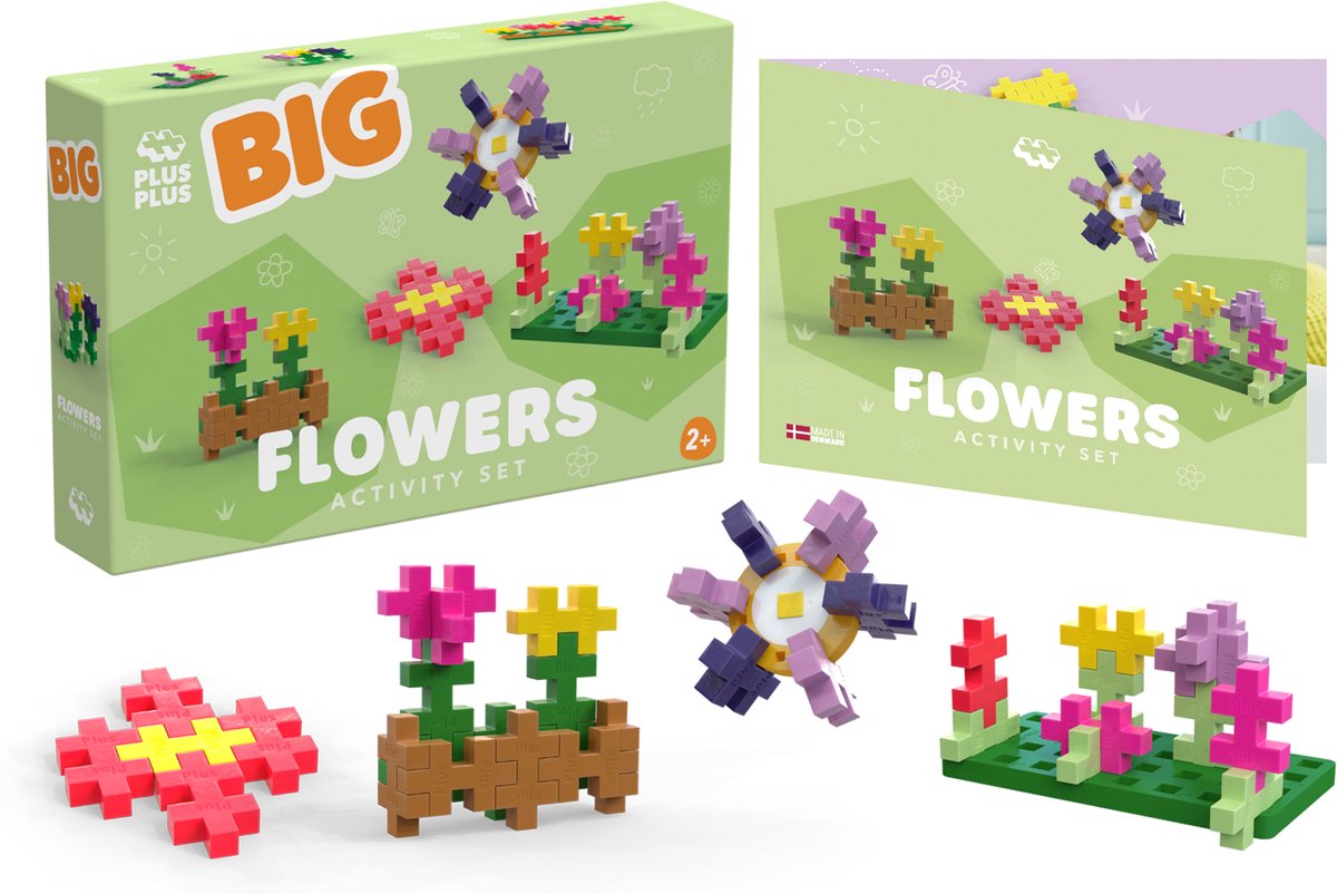 Plus-plus grande activité fleurs fleurs – 4355 – jouets de construction – jouets de construction – ensemble de 40 blocs de construction – à partir de 1 an