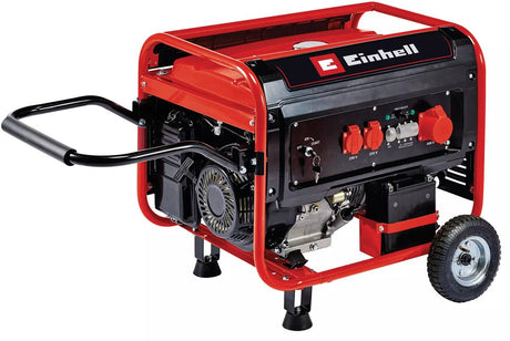 Einhell TC-PG 55 E5 groupe électrogène 4 temps 2x 230V + 1x 400V max. Tension AVR 5 500 watts 25 litres 7,5k kW