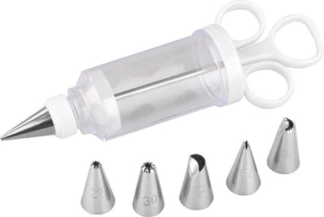 Tala - seringue à garniture - comprenant 6 embouts - acier inoxydable - passe au lave-vaisselle - décoration de gâteau