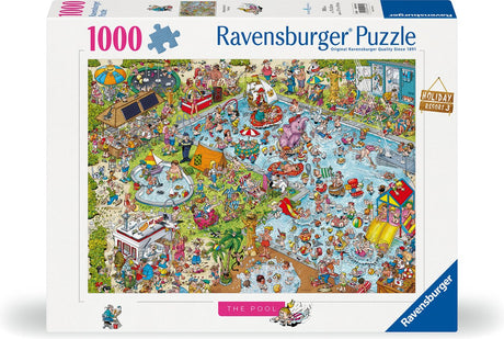 Ravensburger puzzle station de vacances 3 : la piscine, 1000 pcs.