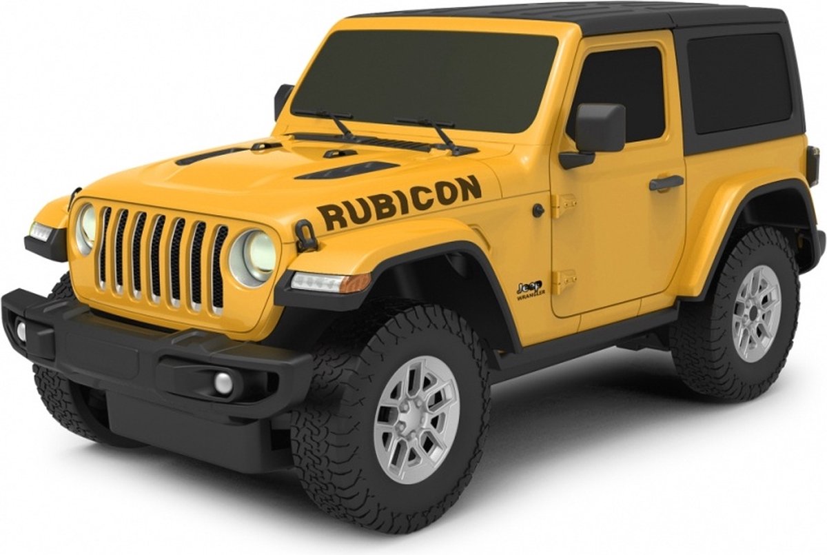 Jamara Rastar RC Jeep Wrangler JL Garçons 27 MHz 1:24 Jaune
