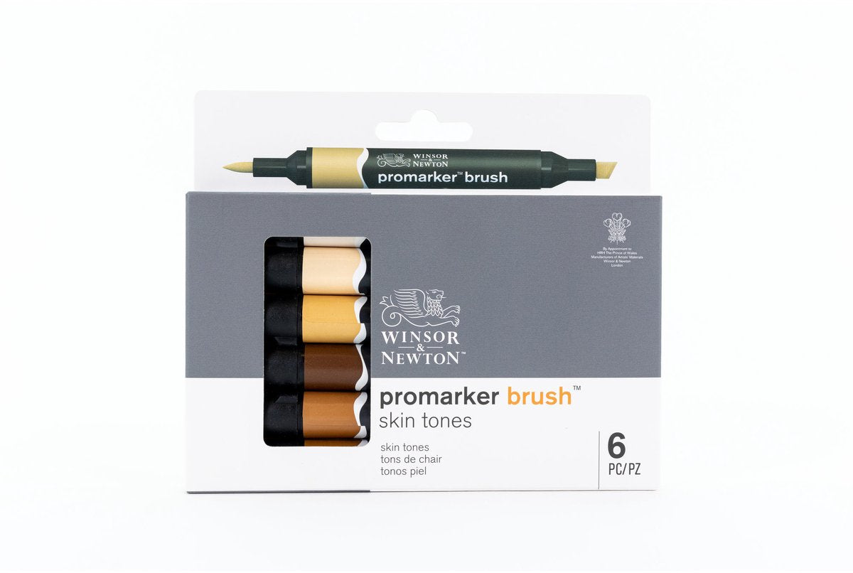 Winsor Newton 0290127 Pro Marker Brush 6 tons de peau | marqueurs d'alcool professionnels marqueurs de disposition