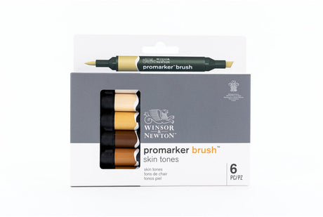 Winsor Newton 0290127 Pro Marker Brush 6 tons de peau | marqueurs d'alcool professionnels marqueurs de disposition