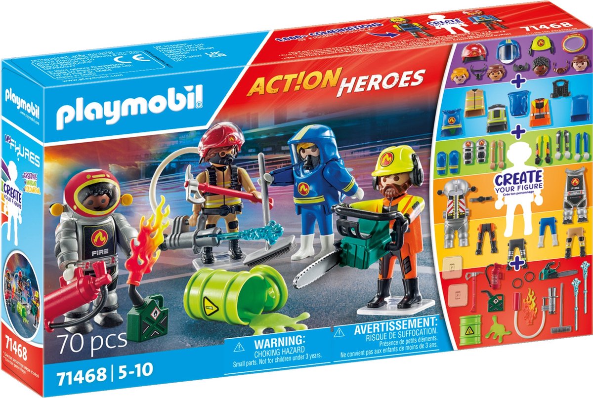 Playmobil action heros mes figurines pompiers - 71468