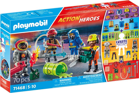 Playmobil action heros mes figurines pompiers - 71468
