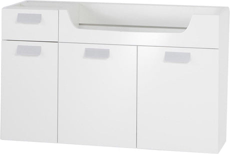 Meuble bas Differnz 100x60x33cm avec fermeture amortie MDF blanc