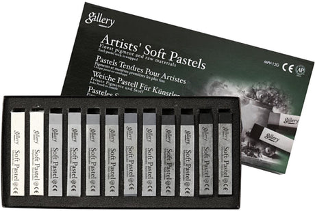 Creativ Company Gallery Soft Pastel Set Black White Harmonie, 12st.