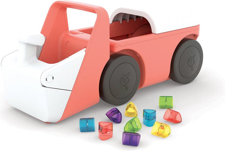 Marcheur Chillafish 1 an avec 10 blocs de jeu - rose - marcheur pour garçons et filles jusqu'à 3 ans - jouet léger avec simulation de pelle et espace de rangement - très stable avec 4 roues - modèle blockie