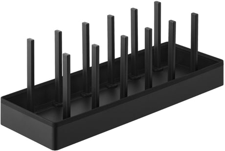Porte-casserole avec couvercle tour Yamazaki réglable - noir