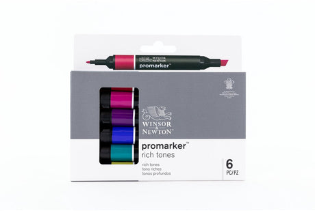 Winsor Newton 0290111 ProMarker™ 6 tons riches | marqueurs de mise en page professionnels marqueurs à alcool