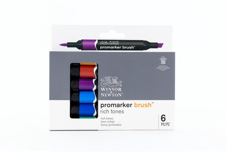 Winsor Newton 0290126 ProMarker Brush 6 tons riches | marqueurs d'alcool professionnels marqueurs de disposition