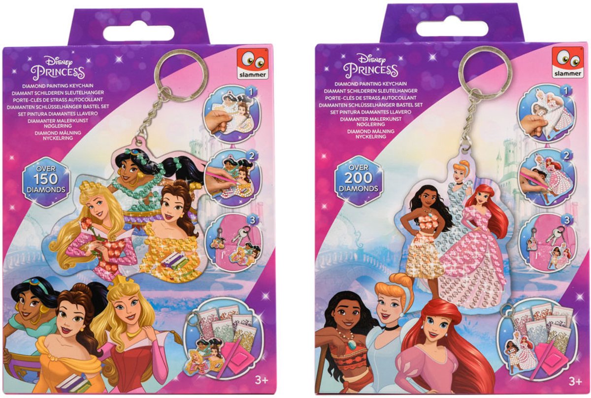Porte-clés peinture diamant princesse disney Canenco