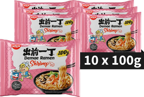 Nissin demae ramen - bol de nouilles aux crevettes - nouilles instantanées - 10 pièces