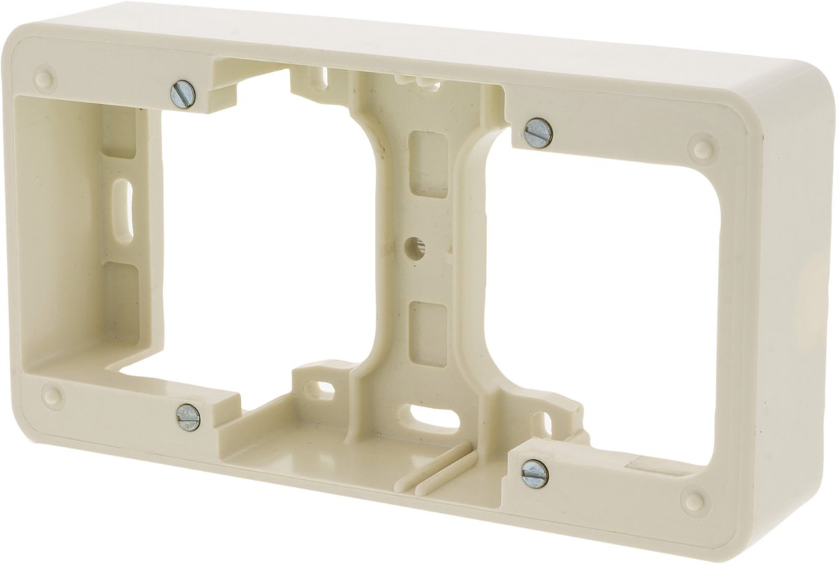 Cadre en saillie standard Peha - à encastrer - 2 voies - crème