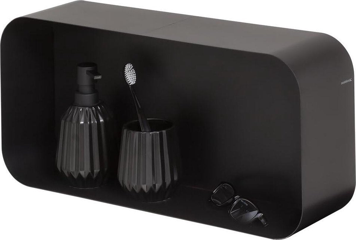Sealskin brix - support mural pour élément mural cube mural - 12x50x24 cm - métal - noir