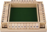 Jeu de dés en bois Shut the Box, 4 joueurs