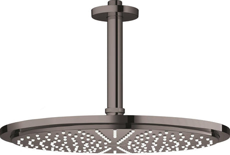 Douche de tête cosmopolite Grohe rainshower - douche à effet pluie ø 31 cm - avec bras de douche au plafond - graphite dur (anthracite)