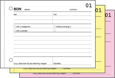 Carnet de reçus Sigel - express - a6 horizontal - bloc 3x50 feuilles - avec carbone - si-40270