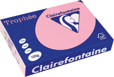 Clairefontaine trophée pastel a4 rose 120 g 250 feuilles