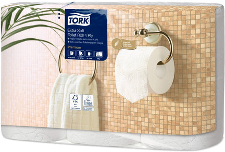 Papier toilette Tork t4 110406 (110405) 4 couches 42 pcs blanc 19mtrx10cm paquet de 42 rouleaux 150 feuilles (110406)